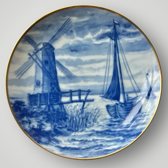 Vintage Wallendorfer Echt Kobalt 1764 Blue And White Collectors Plate Used - Picture 13 of 13